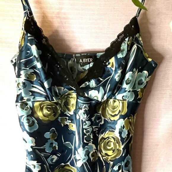 3 Shirts $25!NWOT A.BYER LACE 100% POLY DRESS SHINY ELEGANT TANK SIZE MEDIUM - Picture 3 of 8